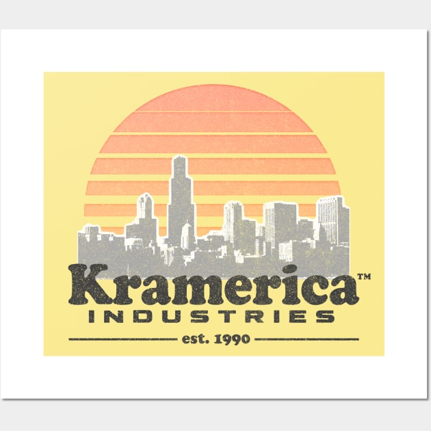 Kramerica Industries / Faded (Black) 90s Style Logo Original Design Wall Art by DankFutura